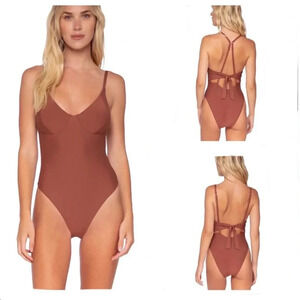 Swim System Over The Shoulder One Piece Swimsuit Size Medium